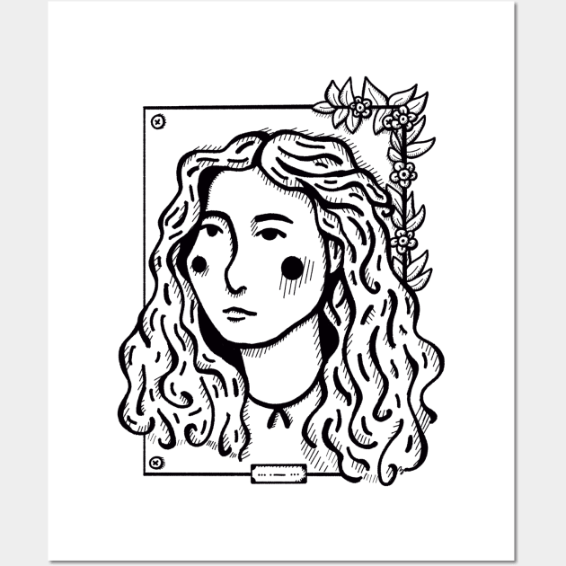 Curly hair doodle on sale